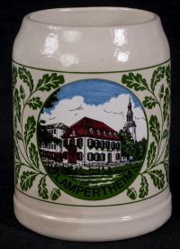 Lampertheim Old City Hall Salt Glaze Beer Stein Coffee Mug